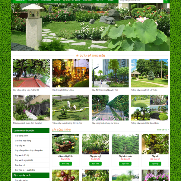 WEBSITE BÁN CÂY XANH CÂY CẢNH