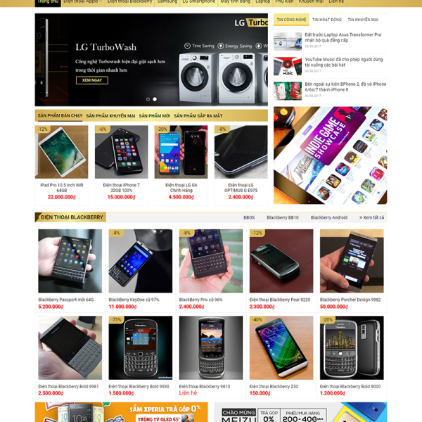 WEBSITE ĐIỆN THOẠI CAO CẤP CHÍNH HÃNG