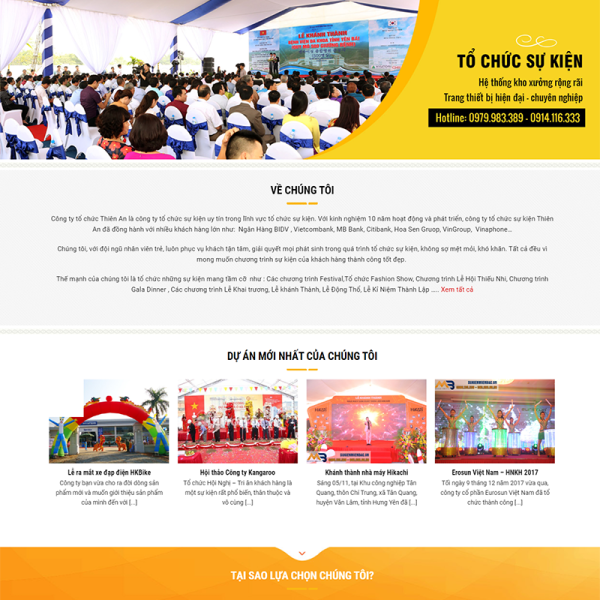 WEBSITE CÔNG TY TỔ CHỨC SỰ KIỆN