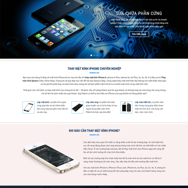 LANDING PAGE THAY MẶT KÍNH IPHONE