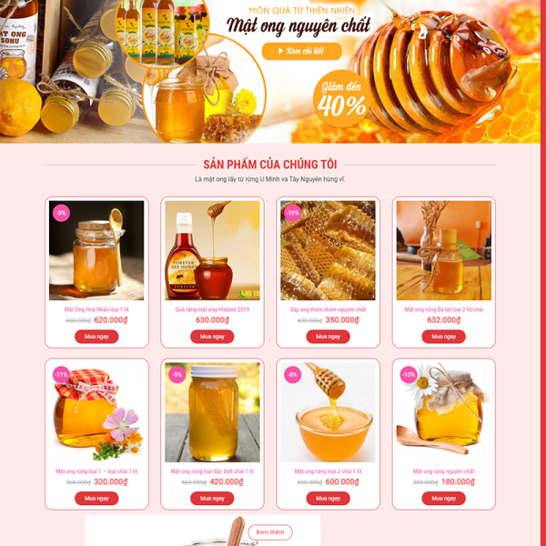WEBSITE BÁN MẬT ONG CHÍNH HÃNG