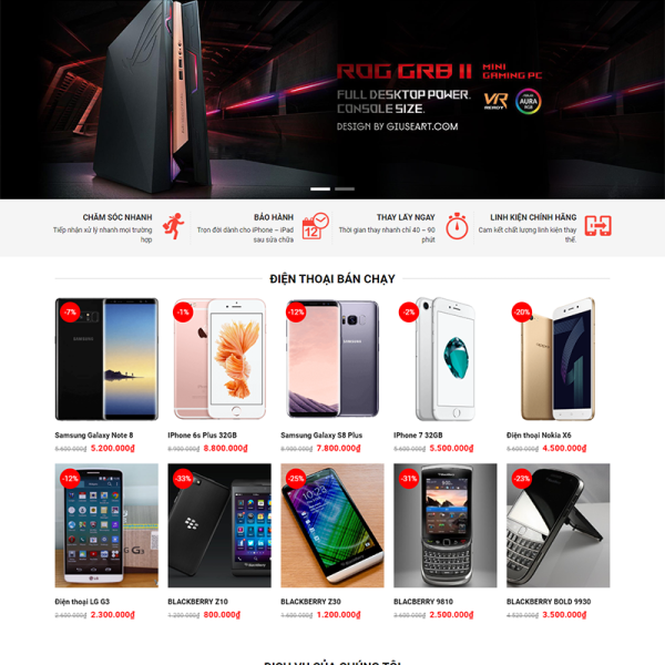 WEBSITE SỬA CHỮA ĐIỆN THOẠI