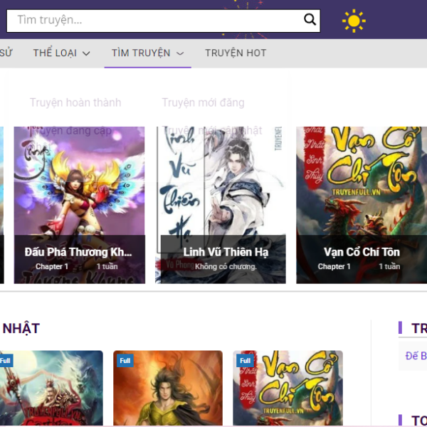 Theme Truyện Tranh - Truyện chữ giống Nettruyen